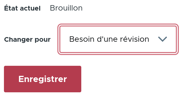 Formulaire du profil